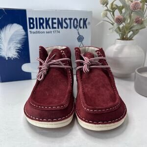 Birkenstock Pasadena High Suede Chukka Boot Dark Red Women 10/Men 8 EU 41 NWB